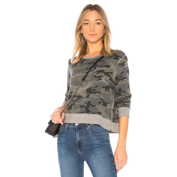 Sundry Camo Double Zip Sweatshirt - sz 3 (Large) - Picture 1 of 10